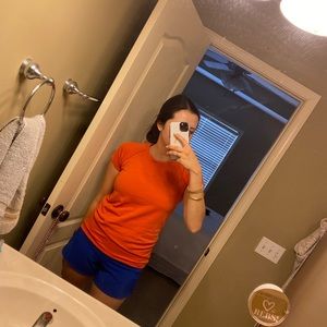Burnt orange lululemon swiftly tech tee